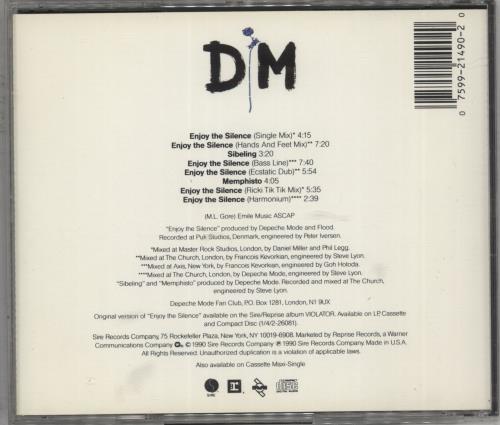 Depeche Mode Enjoy The Silence - Jewel Case Picture Sleeve CD single (CD5 / 5") US DEPC5EN02014