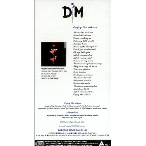 Depeche Mode Enjoy The Silence 3" CD single (CD3) Japanese DEPC3EN39765