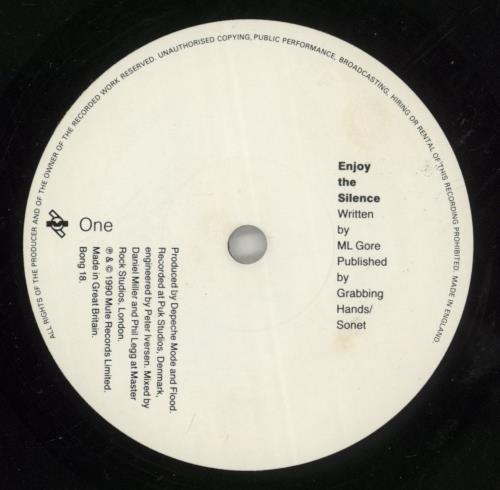 Depeche Mode Enjoy The Silence 7" vinyl single (7 inch record / 45) UK DEP07EN47227