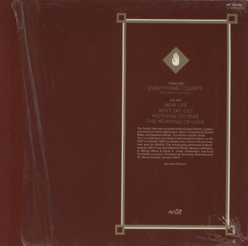 Depeche Mode Everything Counts + Live - Black Vinyl - Shrink 12" vinyl single (12 inch record / Maxi-single) German DEP12EV820030