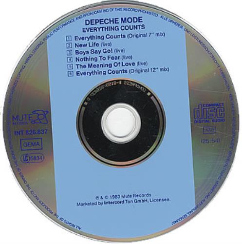 Depeche Mode Everything Counts + Live - Red Picture Sleeve CD single (CD5 / 5") German DEPC5EV01899