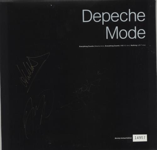 Depeche Mode Everything Counts - Autographed 10" vinyl single (10 inch record) UK DEP10EV662203