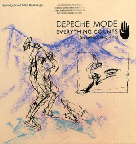 Depeche Mode Everything Counts - Gold stamped 12" vinyl single (12 inch record / Maxi-single) US DEP12EV315977