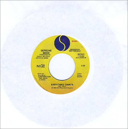 Depeche Mode Everything Counts 7" vinyl single (7 inch record / 45) US DEP07EV41545