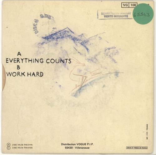 Depeche Mode Everything Counts 7" vinyl single (7 inch record / 45) French DEP07EV697356