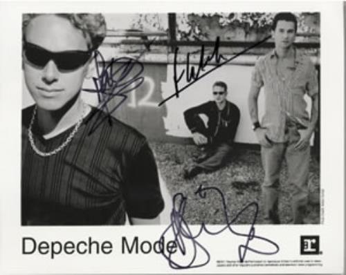 Depeche Mode Exciter - autographed photograph US DEPPHEX188795