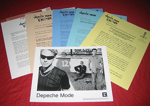 Depeche Mode Exciter media press pack US DEPPPEX194752