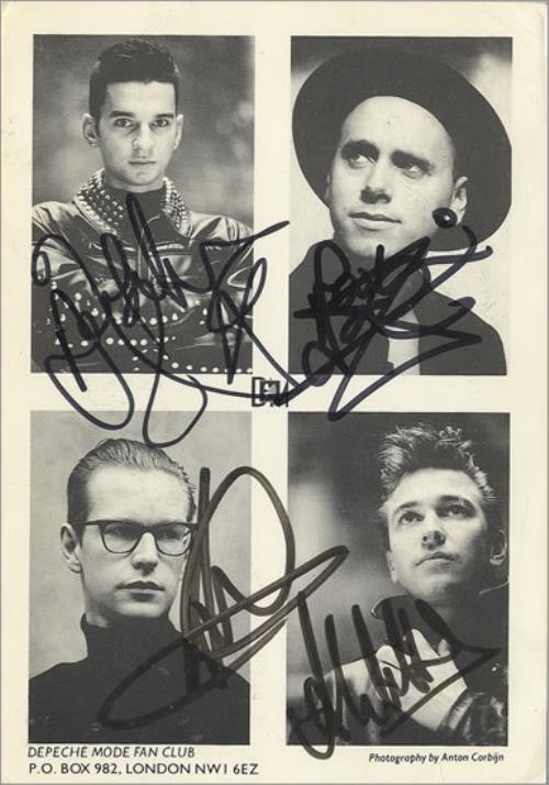 Depeche Mode Fan Club Postcard - Autographed memorabilia UK DEPMMFA486128