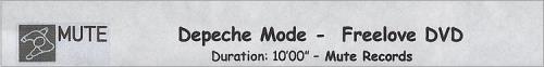Depeche Mode Freelove - 10mins video (VHS or PAL or NTSC) UK DEPVIFR201009