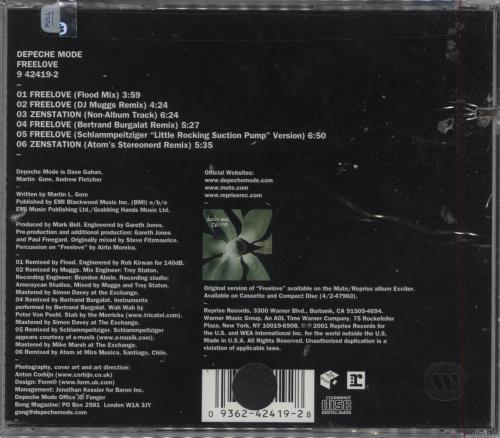 Depeche Mode Freelove CD single (CD5 / 5") US DEPC5FR204413