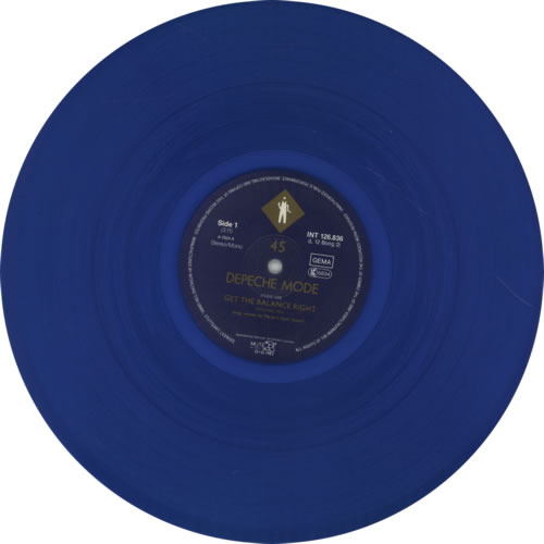 Depeche Mode Get The Balance Right - Blue Vinyl 12" vinyl single (12 inch record / Maxi-single) German DEP12GE606398