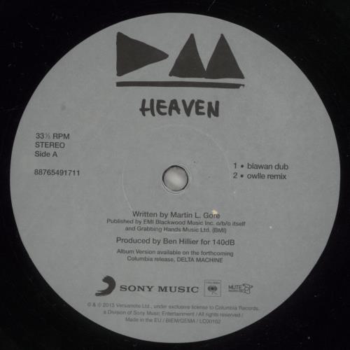 Depeche Mode Heaven - 180 Gram 12" vinyl single (12 inch record / Maxi-single) UK DEP12HE581806