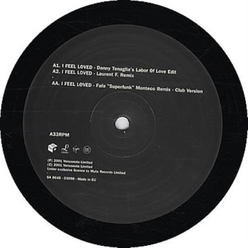 Depeche Mode I Feel Loved 12" vinyl single (12 inch record / Maxi-single) French DEP12IF233024