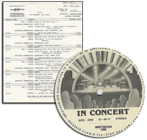 Depeche Mode In Concert 2-LP vinyl record set (Double LP Album) US DEP2LIN373776