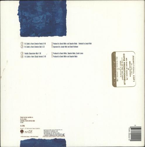 Depeche Mode It's Called A Heart 12" vinyl single (12 inch record / Maxi-single) Canadian DEP12IT24419