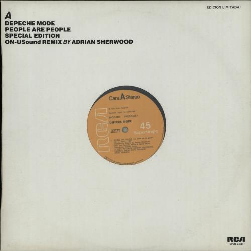 Depeche Mode La Gente Es La Gente 12" vinyl single (12 inch record / Maxi-single) Spanish DEP12LA652050
