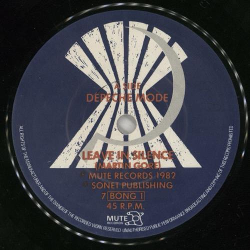 Depeche Mode Leave In Silence 7" vinyl single (7 inch record / 45) UK DEP07LE06870
