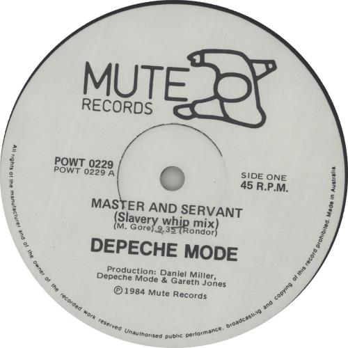 Depeche Mode Master And Servant 12" vinyl single (12 inch record / Maxi-single) Australian DEP12MA380374