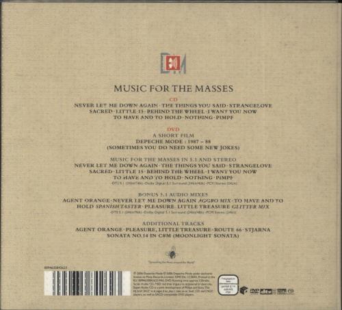 Depeche Mode Music For The Masses 2-disc CD/DVD set UK DEP2DMU353065