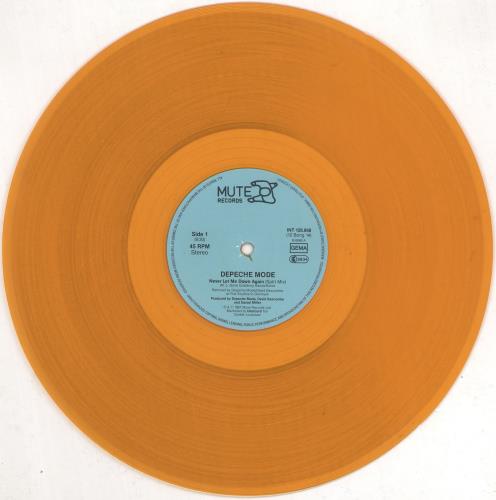 Depeche Mode Never Let Me Down Again - Orange Vinyl - EX 12" vinyl single (12 inch record / Maxi-single) German DEP12NE731433