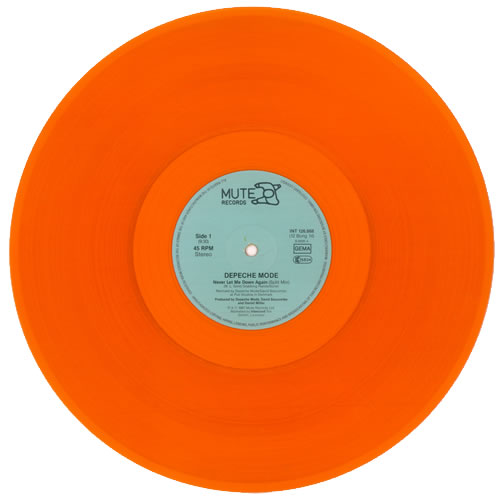 Depeche Mode Never Let Me Down Again - Orange Vinyl - VG 12" vinyl single (12 inch record / Maxi-single) German DEP12NE511449