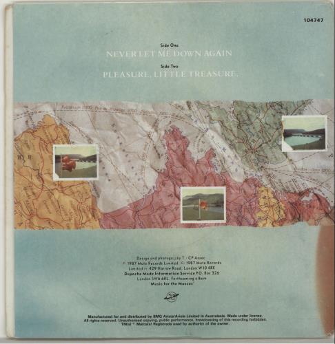 Depeche Mode Never Let Me Down Again 7" vinyl single (7 inch record / 45) Australian DEP07NE655942