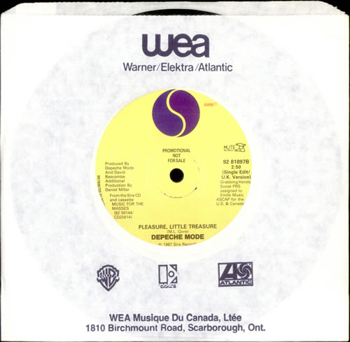 Depeche Mode Never Let Me Down Again 7" vinyl single (7 inch record / 45) Canadian DEP07NE79253