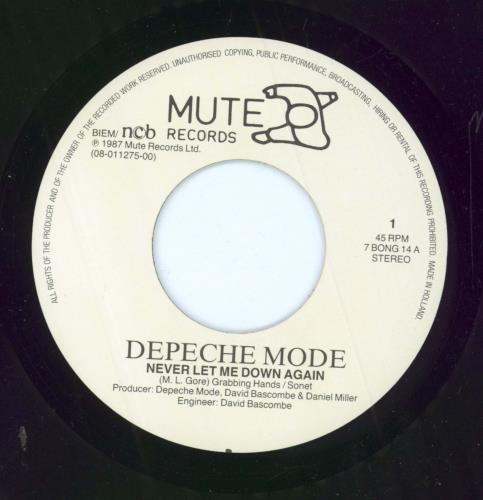 Depeche Mode Never Let Me Down Again 7" vinyl single (7 inch record / 45) Dutch DEP07NE799414