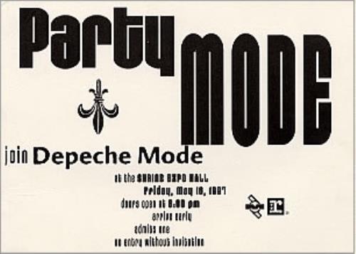 Depeche Mode Party Mode memorabilia US DEPMMPA204746