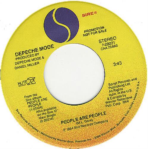 Depeche Mode People Are People 7" vinyl single (7 inch record / 45) US DEP07PE20842