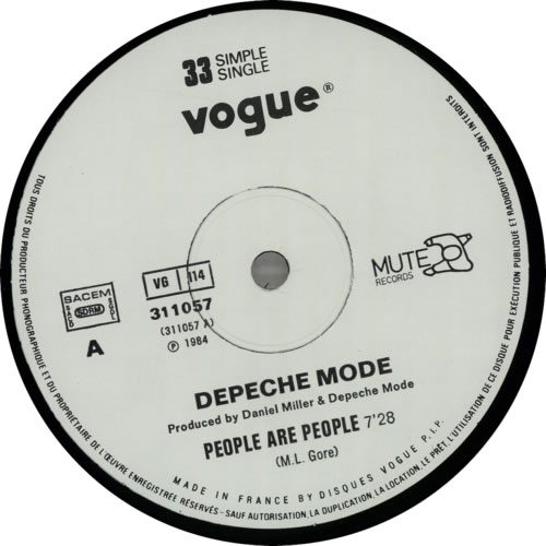 Depeche Mode People Are People 12" vinyl single (12 inch record / Maxi-single) French DEP12PE330068