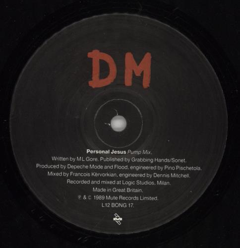 Depeche Mode Personal Jesus - Hype Sticker 12" vinyl single (12 inch record / Maxi-single) UK DEP12PE746435