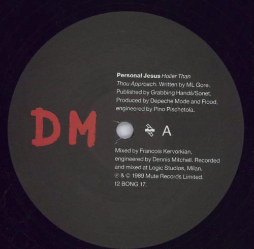 Depeche Mode Personal Jesus - Price stickered 12" vinyl single (12 inch record / Maxi-single) UK DEP12PE829823