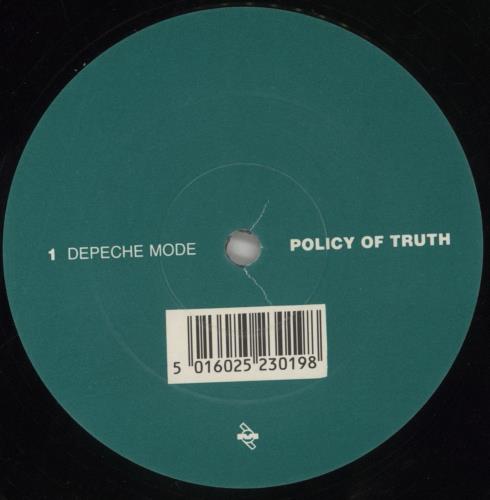 Depeche Mode Policy Of Truth 12" vinyl single (12 inch record / Maxi-single) UK DEP12PO07885