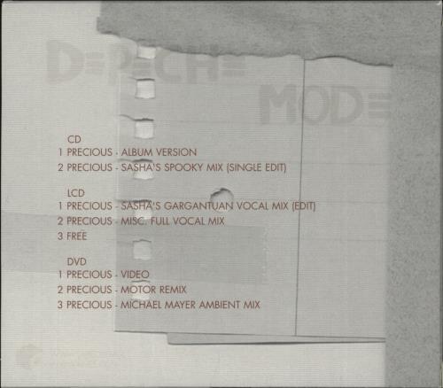 Depeche Mode Precious + Slipcase 3-disc CD/DVD Set UK DEP3DPR874920