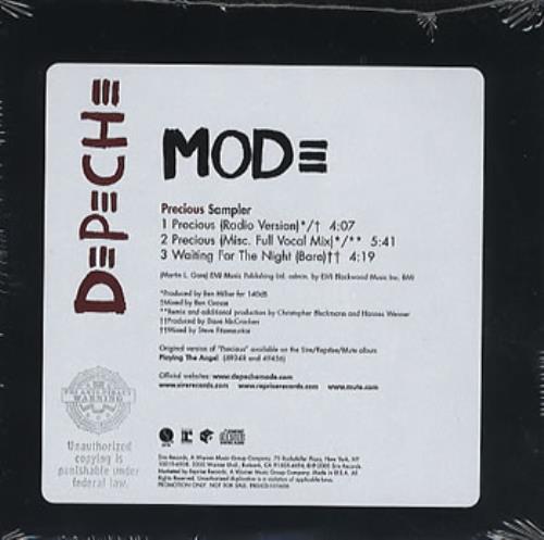 Depeche Mode Precious Sampler CD single (CD5 / 5") US DEPC5PR357270