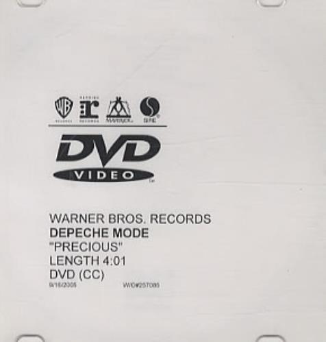 Depeche Mode Precious promo DVD-R US DEPDRPR344329