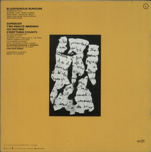 Depeche Mode Rumores Blasfemos 12" vinyl single (12 inch record / Maxi-single) Spanish DEP12RU652053