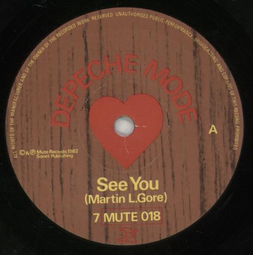 Depeche Mode See You 7" vinyl single (7 inch record / 45) UK DEP07SE872143