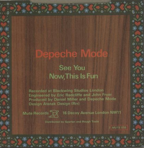 Depeche Mode See You 7" vinyl single (7 inch record / 45) UK DEP07SE872143