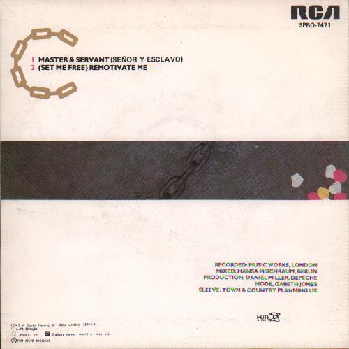 Depeche Mode Senor Y Esclavo 7" vinyl single (7 inch record / 45) Spanish DEP07SE644699
