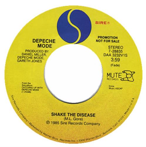 Depeche Mode Shake The Diease 7" vinyl single (7 inch record / 45) US DEP07SH15387
