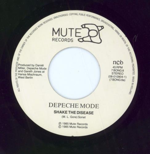 Depeche Mode Shake The Disease - Wide Centre 7" vinyl single (7 inch record / 45) Dutch DEP07SH799412