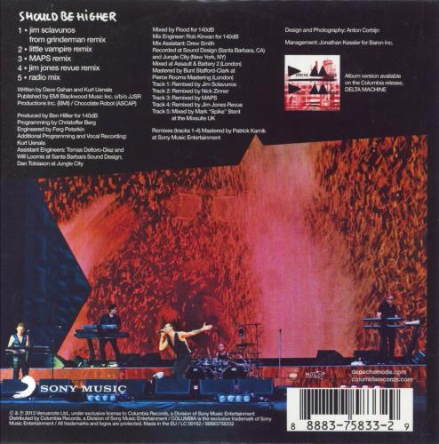 Depeche Mode Should Be Higher CD single (CD5 / 5") UK DEPC5SH678339
