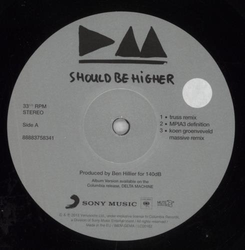 Depeche Mode Should Be Higher 12" vinyl single (12 inch record / Maxi-single) UK DEP12SH821920