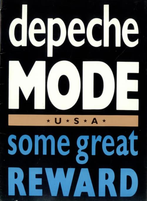 Depeche Mode Some Great Reward - USA & Europa Programmes tour programme US DEPTRSO491081