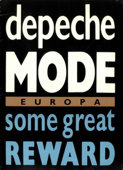Depeche Mode Some Great Reward - USA & Europa Programmes tour programme US DEPTRSO491081