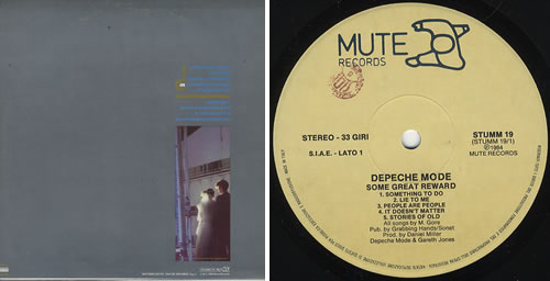 Depeche Mode Some Great Reward vinyl LP album (LP record) Italian DEPLPSO389410