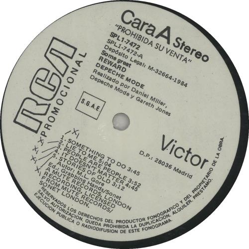 Depeche Mode Some Great Reward vinyl LP album (LP record) Spanish DEPLPSO396176