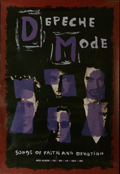 Depeche Mode Songs Of Faith And Devotion poster UK DEPPOSO510518
